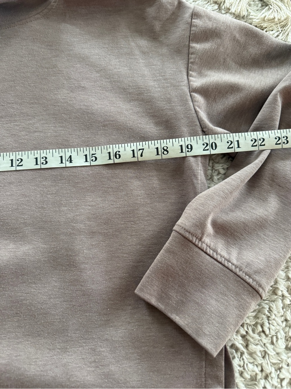 RBX Women’s Small Cowl Neck Pullover Sweatshirt Mauve Taupe Activewear Tunic - Picture 8 of 9